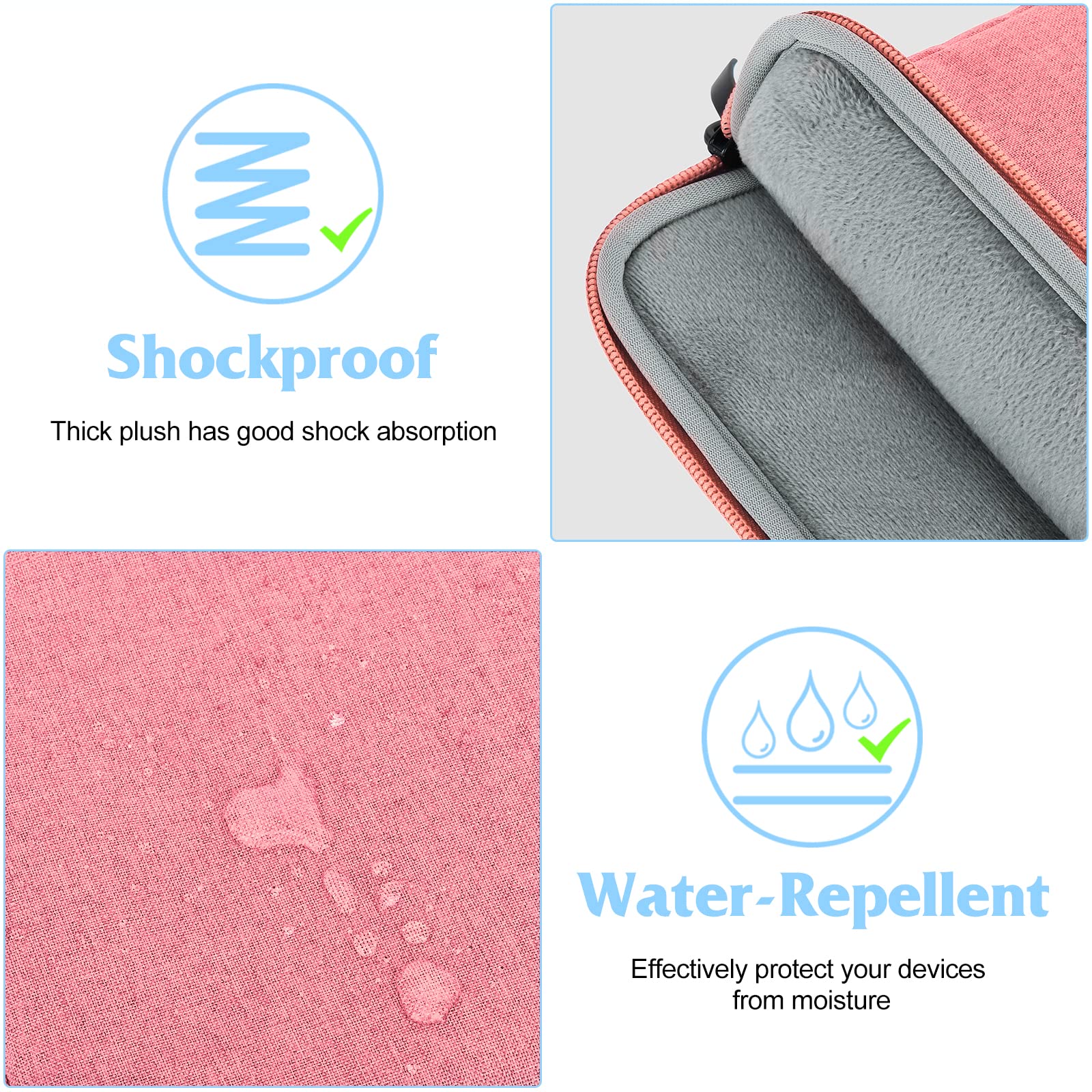 UrbanX 8 Inch Tablet Case for Alcatel One Touch Tab 8 HD - Lightweight Protective Sleeve with Dual Pockets | Perfect for Travel, Work & School | Shockproof & Portable Tablet Bag