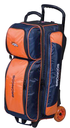 Denver Broncos NFL Triple Roller Travel Bag - Durable Wheels for Smooth Rolling, Spacious Design for Team Gear - Perfect for Game Day, Travel & Sports Events
