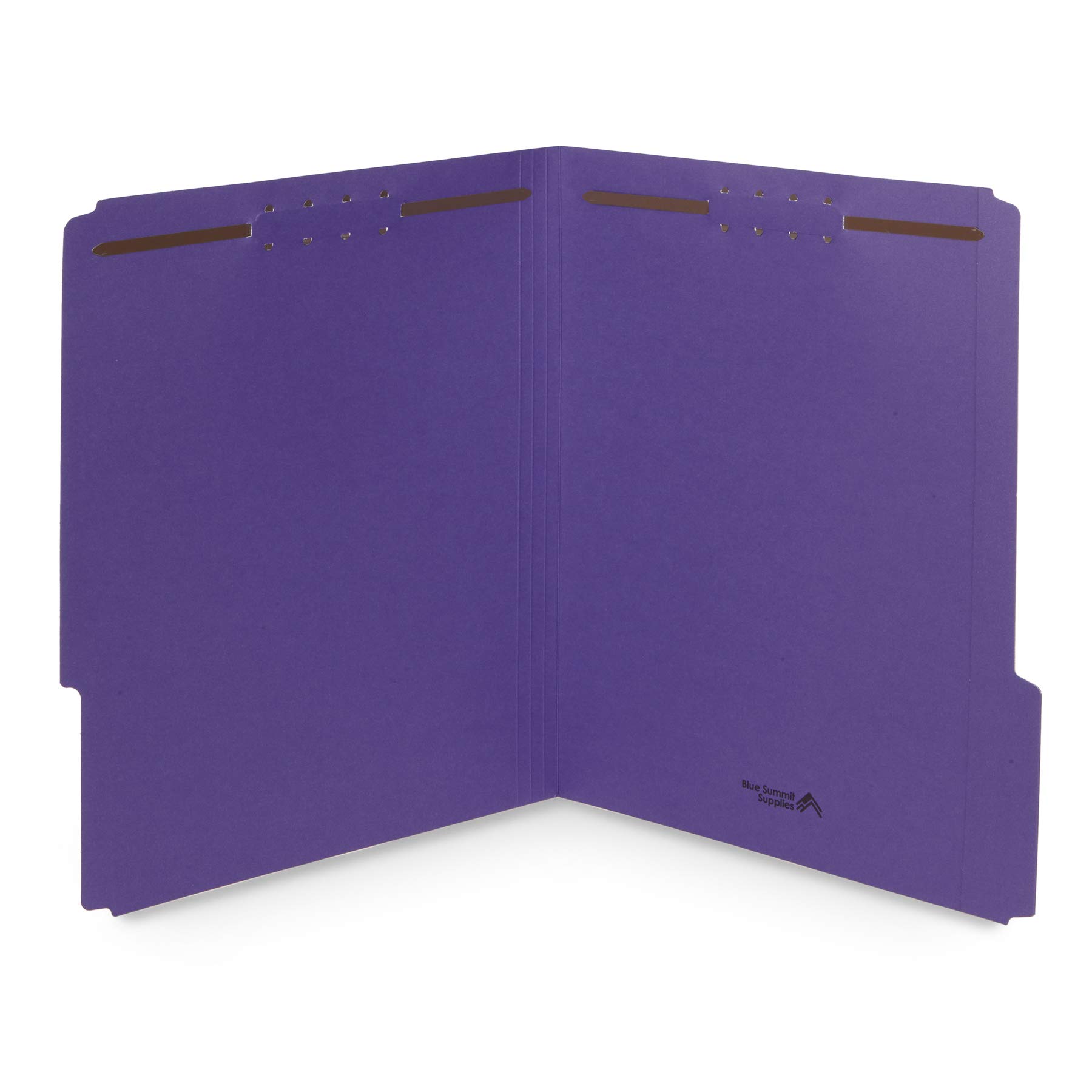 50 Purple File Folders with Fasteners - 1/3 Cut Reinforced Tab, Durable 2-Prong Fastener for Office Organization | Letter Size Hanging File Folders for Medical Records, Legal Documents & Office Reports | Perfect for Filing Cabinets & Desk Organizers