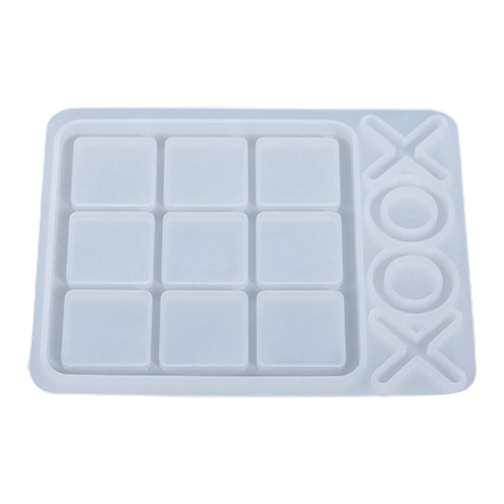 Funny Tic-Tac-Toe OX Game Crystal Epoxy Resin Cabochon Silicone Mold - DIY Craft Making Tool for Jewelry, Keychains & Home Decor - Perfect for Resin Art, Gifts & Board Game Lovers