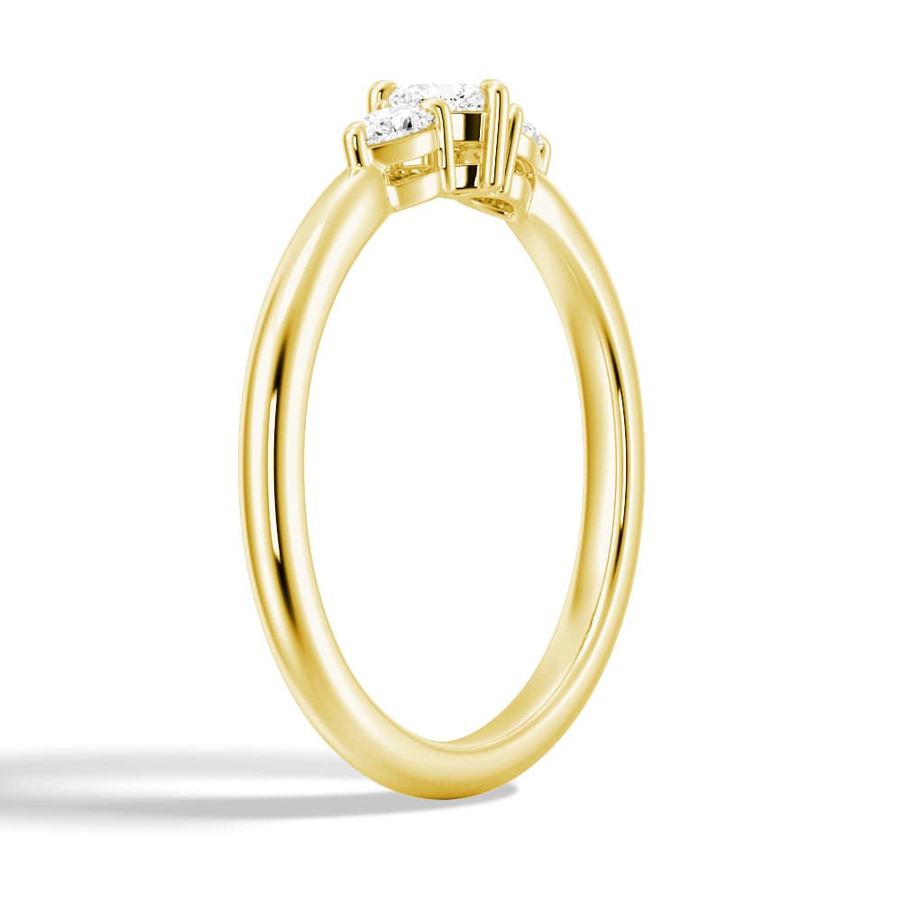 Lab Grown Diamond Promise Ring with Heart & Pear Design - True Love Symbol for Engagement, Anniversary & Special Occasions