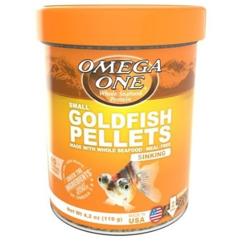 Omega One Sinking Goldfish Pellets - Premium Small Fish Food for Goldfish & Tropical Fish | Ideal for Aquariums & Fish Tanks