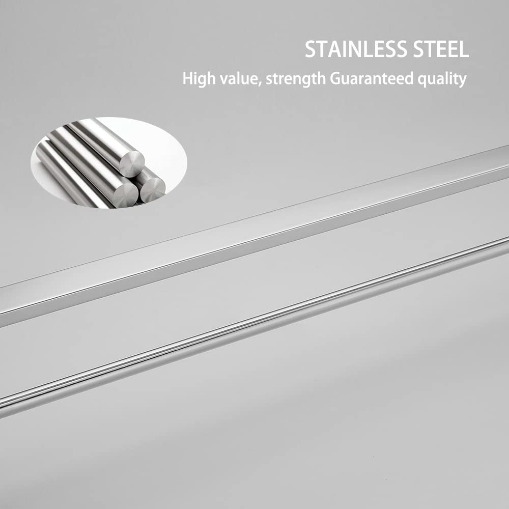 Chrome Stainless Steel Towel Bar Holder - Wall Mounted Bathroom & Kitchen Organizer with Toilet Paper Hook - Perfect for WC Accessories, Towel Rail, and Bathrobe Rack (Color Options Available) | Ideal for Modern Homes, Apartments, and Hotels