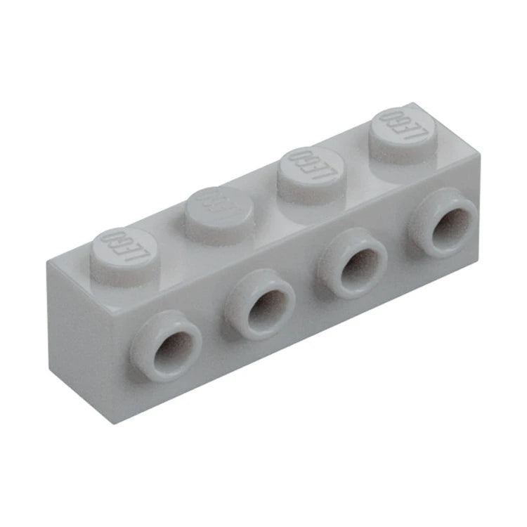 LEGO Modified 1x4 Brick with 4 Studs on 1 Side - Light Gray (30414) - Perfect for Building, MOC Creations & LEGO Architecture Projects