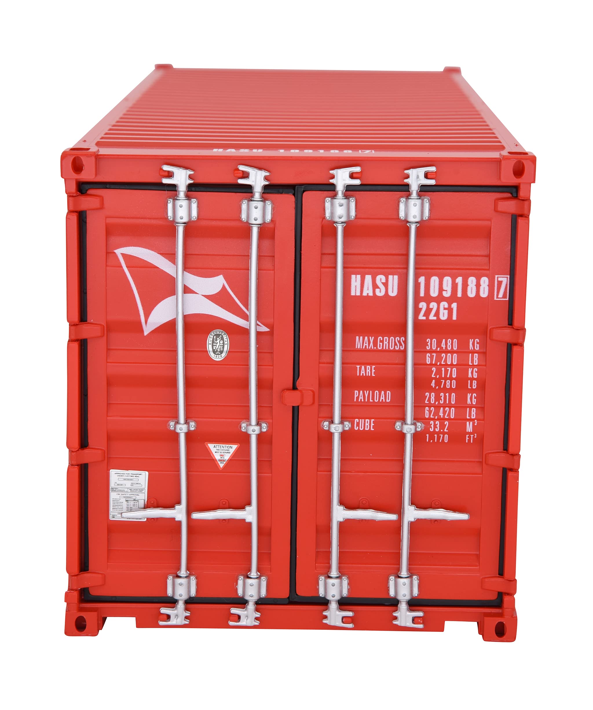 1:20 Scale Hamburg SUD 20GP Shipping Container Model - ABS Resin & Wood Collectible Toy, Home Decor, Gift for Collectors | Perfect for Office Display, Model Train Sets, and Maritime Enthusiasts
