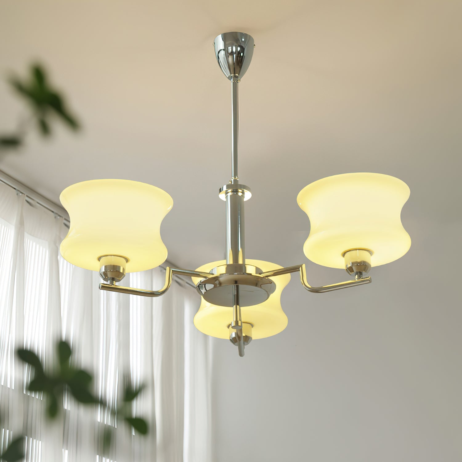 Elegant Blue Crystal Chandelier - Modern Ceiling Light Fixture for Dining Room, Bedroom & Living Room Decor | Energy Efficient LED Lighting for Home & Office
