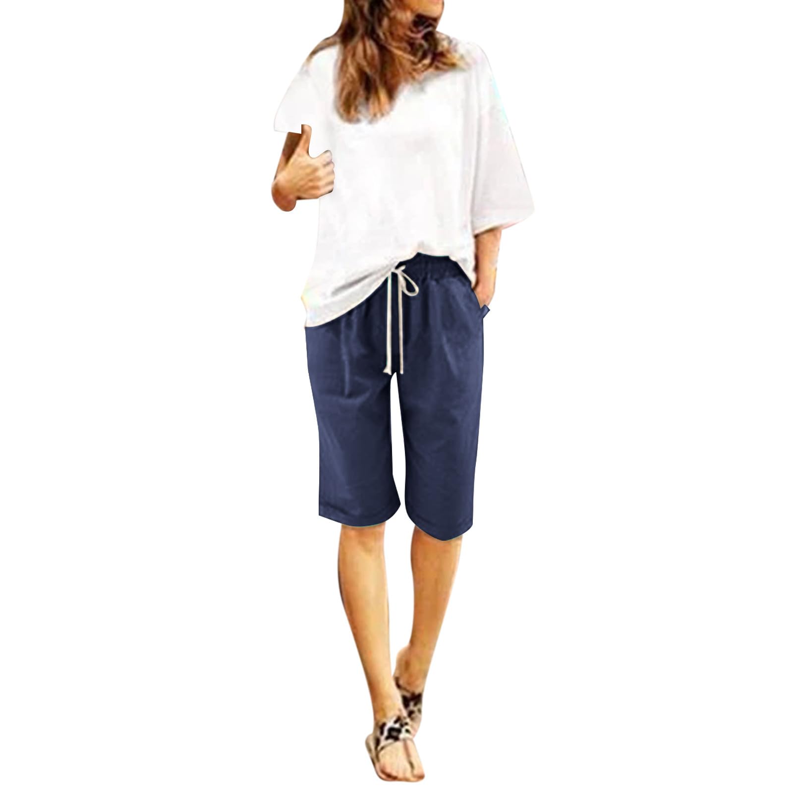2024 Women's Bermuda Shorts - Plus Size 7