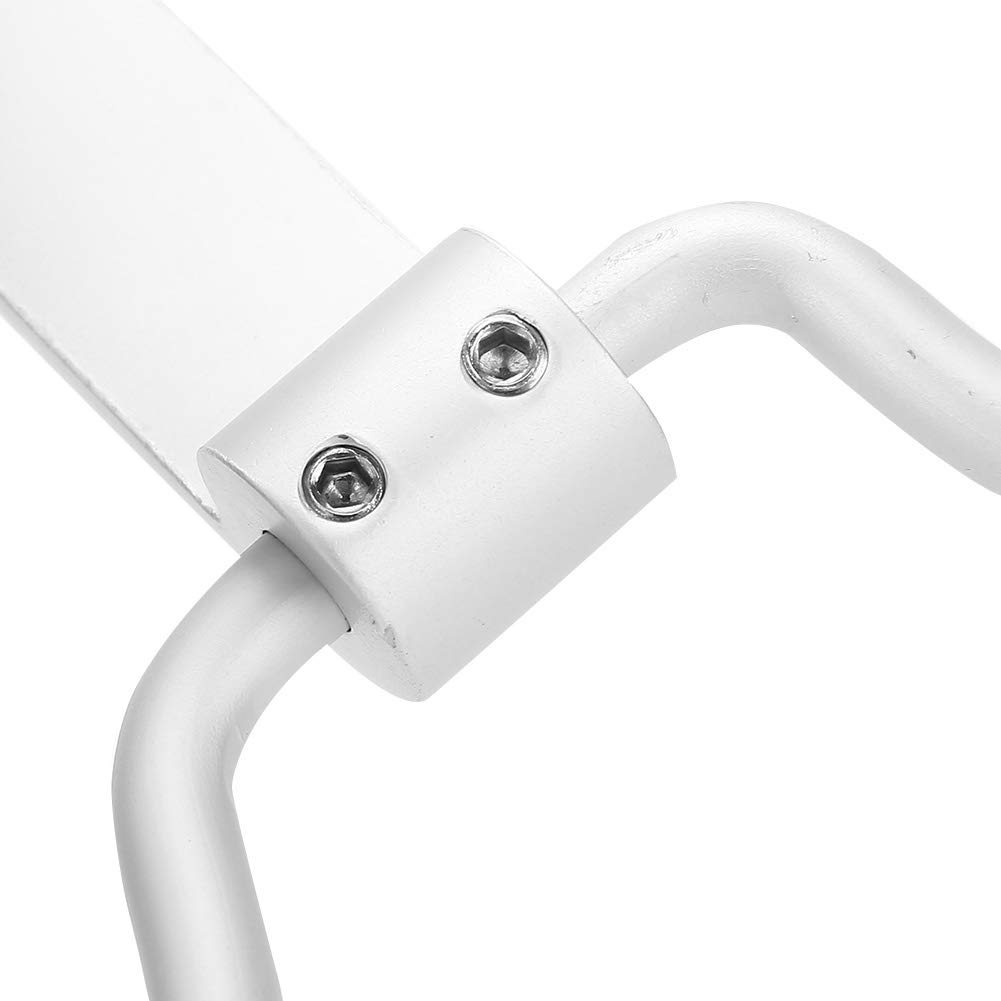 Keenso Wall Mount Hair Dryer Holder with Aluminum Storage - Organizer for Hair Dryer, Hair Straightener & Phone - Includes Fixing Screws (Silver) - Perfect for Bathroom, Salon & Home Organization