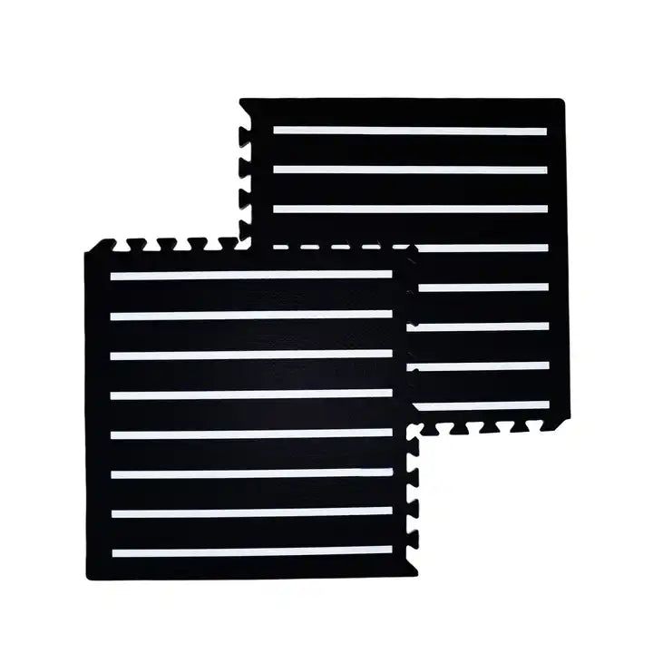 Boho Puzzle Play Mat Tiles - Black Boho Design for Kids & Toddlers - Non-Toxic Foam Floor Tiles for Nursery, Playroom & Daycare - Soft & Safe Crawling Mat for Baby Play Area