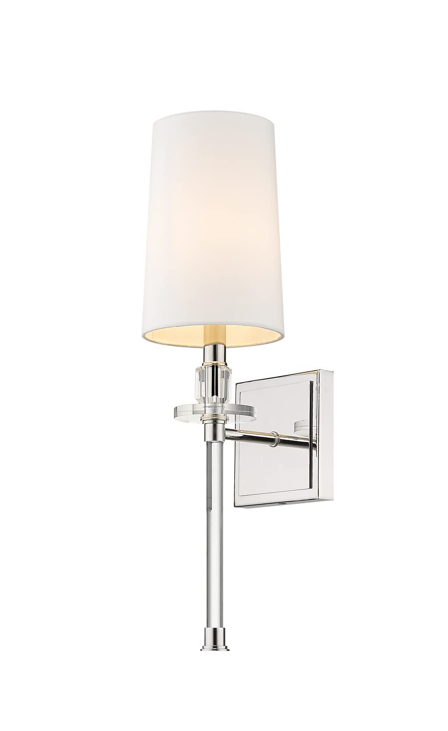 Z-Lite 803-1S-PN Modern Single Light Wall Sconce - Brushed Nickel Finish for Bedroom, Hallway & Living Room Lighting
