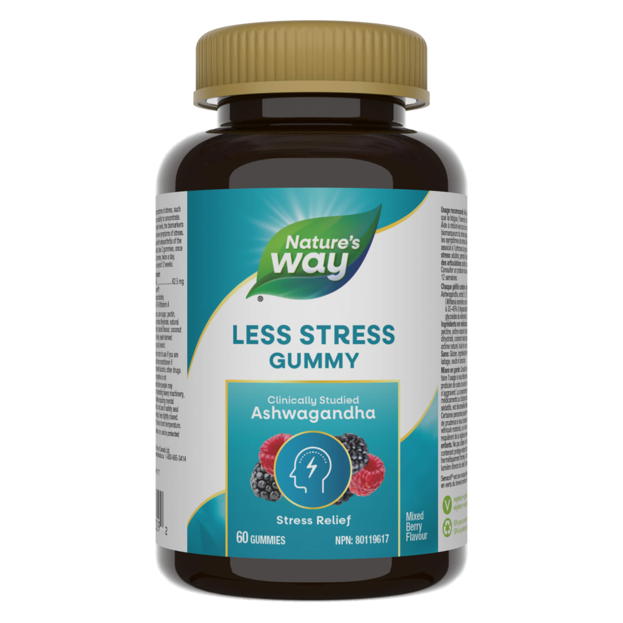 Less Stress Gummies - Natural Stress Relief & Anxiety Support Supplement with Ashwagandha - Perfect for Work, Study & Daily Relaxation