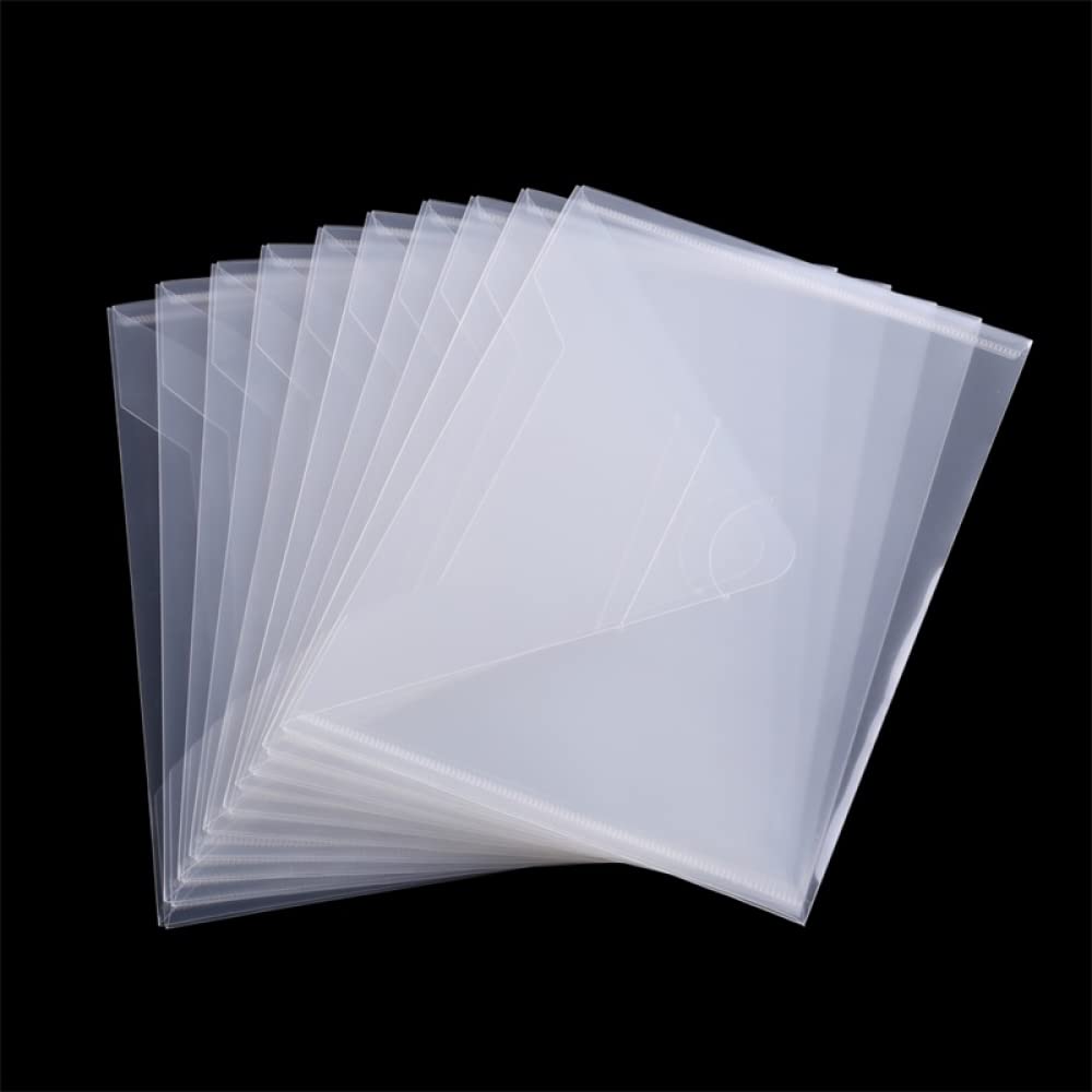 10 Pack 10x7 Inch Large Stamps and Dies Storage Pockets - Durable Reusable Plastic Envelopes for Craft Organization - Perfect for Cutting Dies, Stencils, Embossing, Paper & Card Crafts - Ideal for Scrapbooking, Card Making & DIY Projects