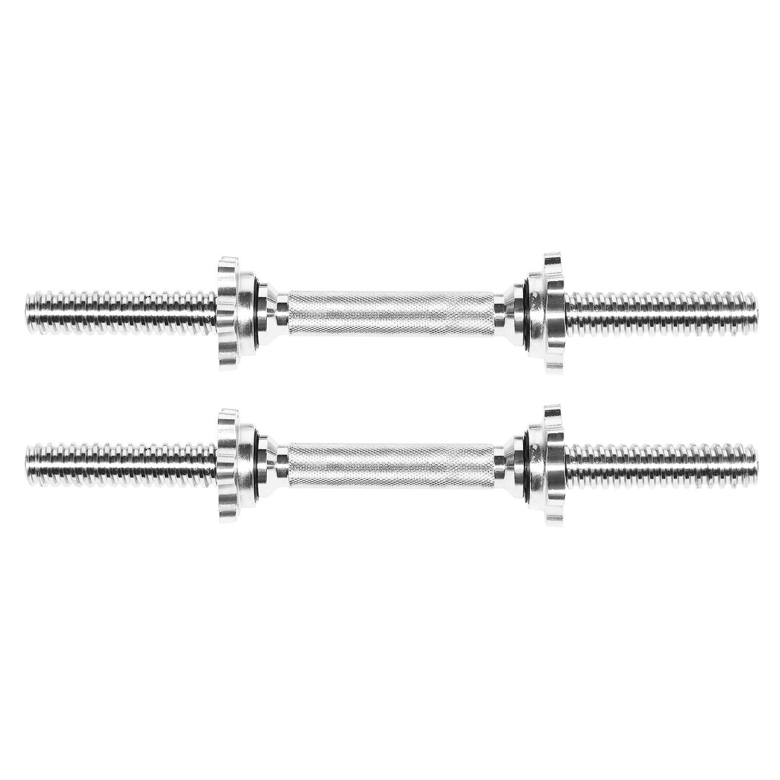 15.7 Inch Dumbbell Bar for Home Gym - Silver Olympic Weight Lifting Bar for Strength Training & Fitness Workouts - Perfect for CrossFit, Bodybuilding & Home Exercise Equipment