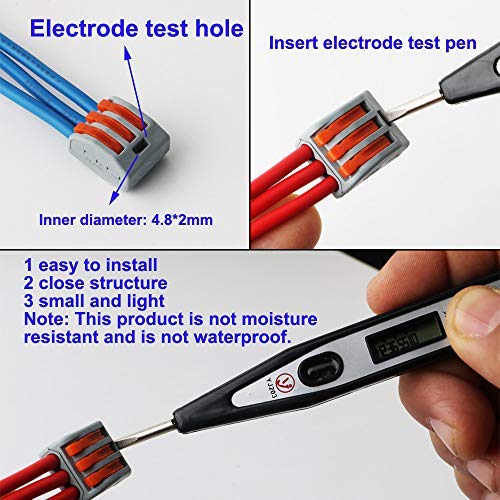 CESFONJER 60pcs Electrical Wire Connectors - Quick Connect Terminals for Home & Automotive Wiring - Compact 3-Port PCT-213 Connectors for DIY Projects, Electrical Repairs and Appliance Installations