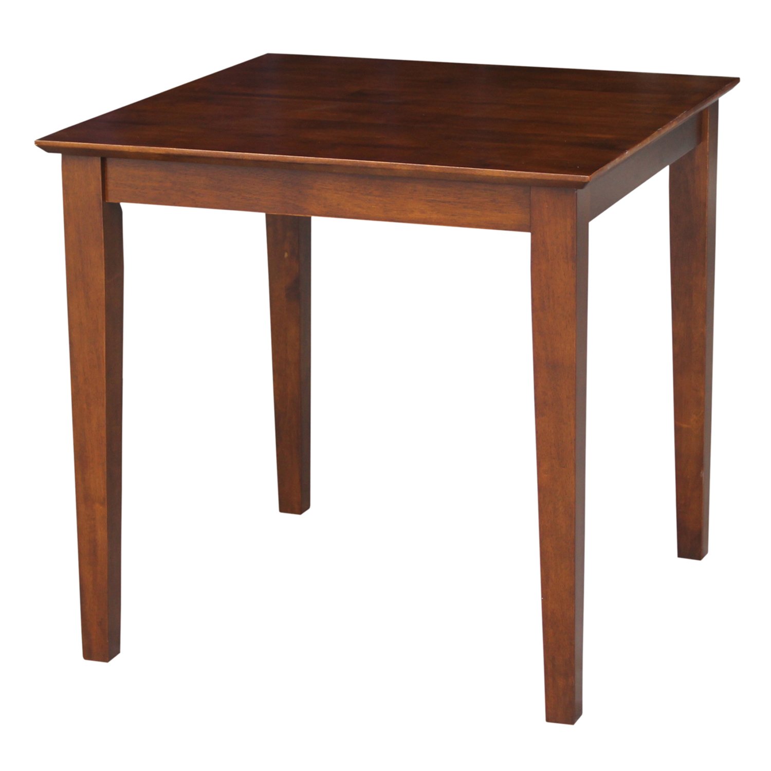 IC International Concepts Solid Wood Espresso Shaker Leg Dining Table, 30