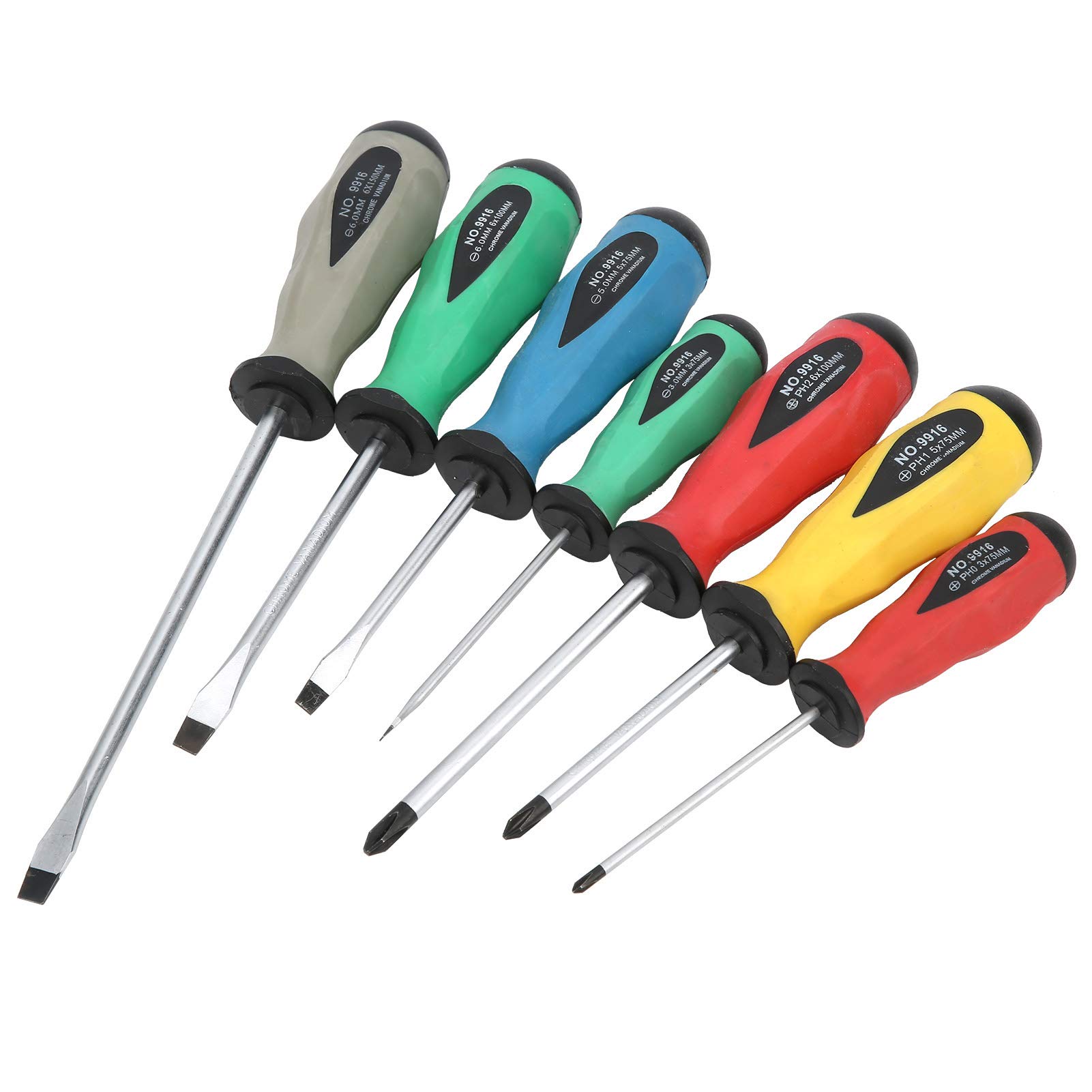 EVTSCAN 7-Piece Alloy Steel Screwdriver Set - Durable Cross Slot Screwdrivers for Home Repair, DIY Projects & Hand Tools - Perfect for Furniture Assembly, Electronics Repair & Household Maintenance