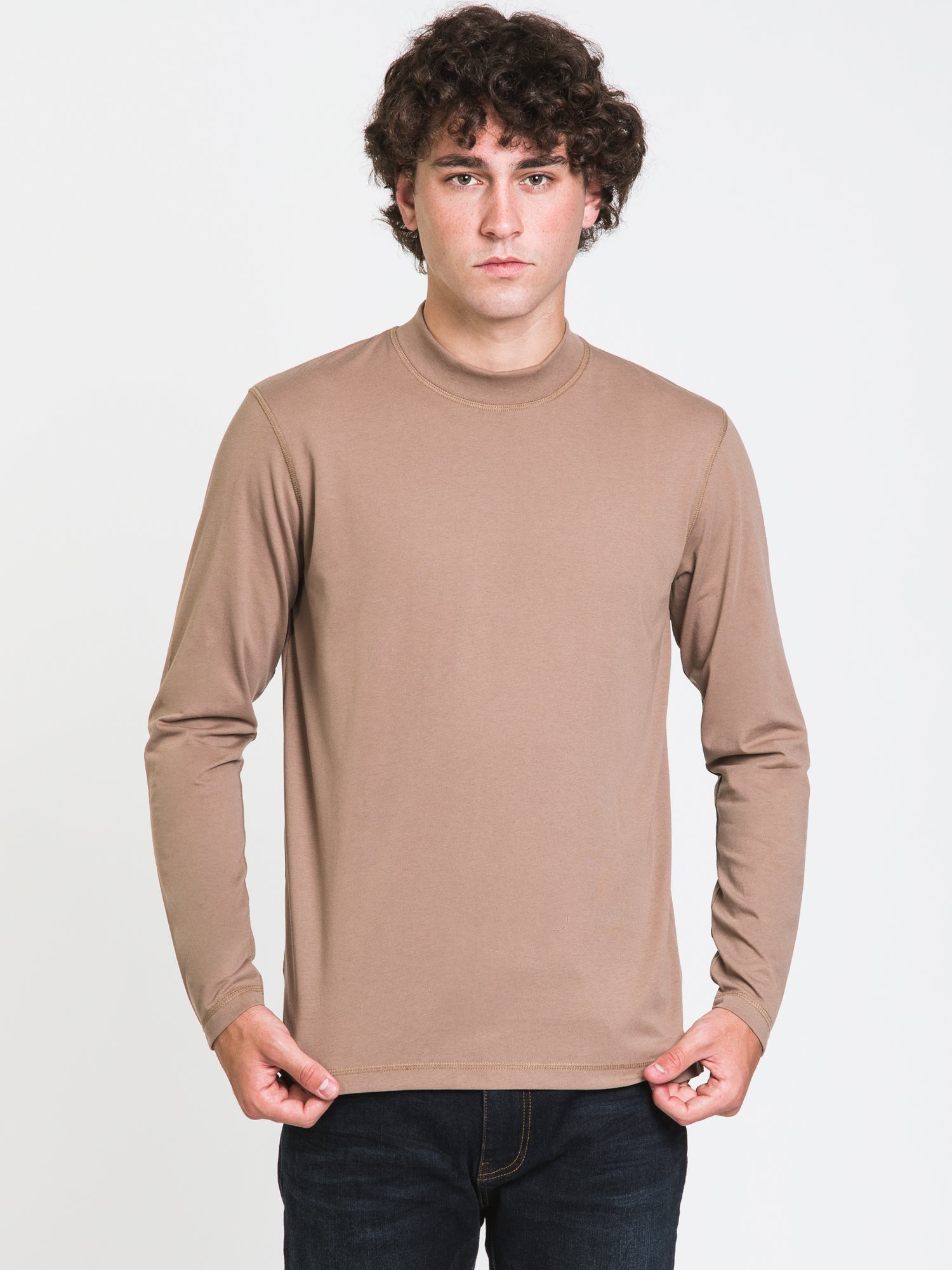 Boathouse Long Sleeve Mock Neck T-Shirt for Men & Women - Comfortable Casual Wear for Outdoors, Work & Everyday Use - On Clearance Sale
