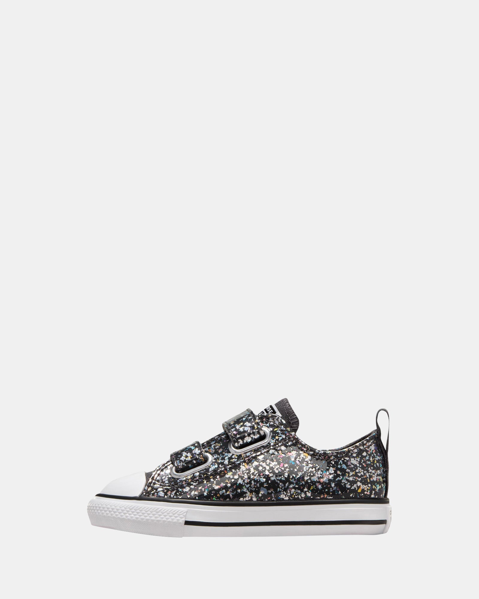 Chuck Taylor All Star 1v Shimmer Infant Sneakers - Dark Matter/White Colorway | Comfortable Baby Shoes for Casual Wear & Special Occasions