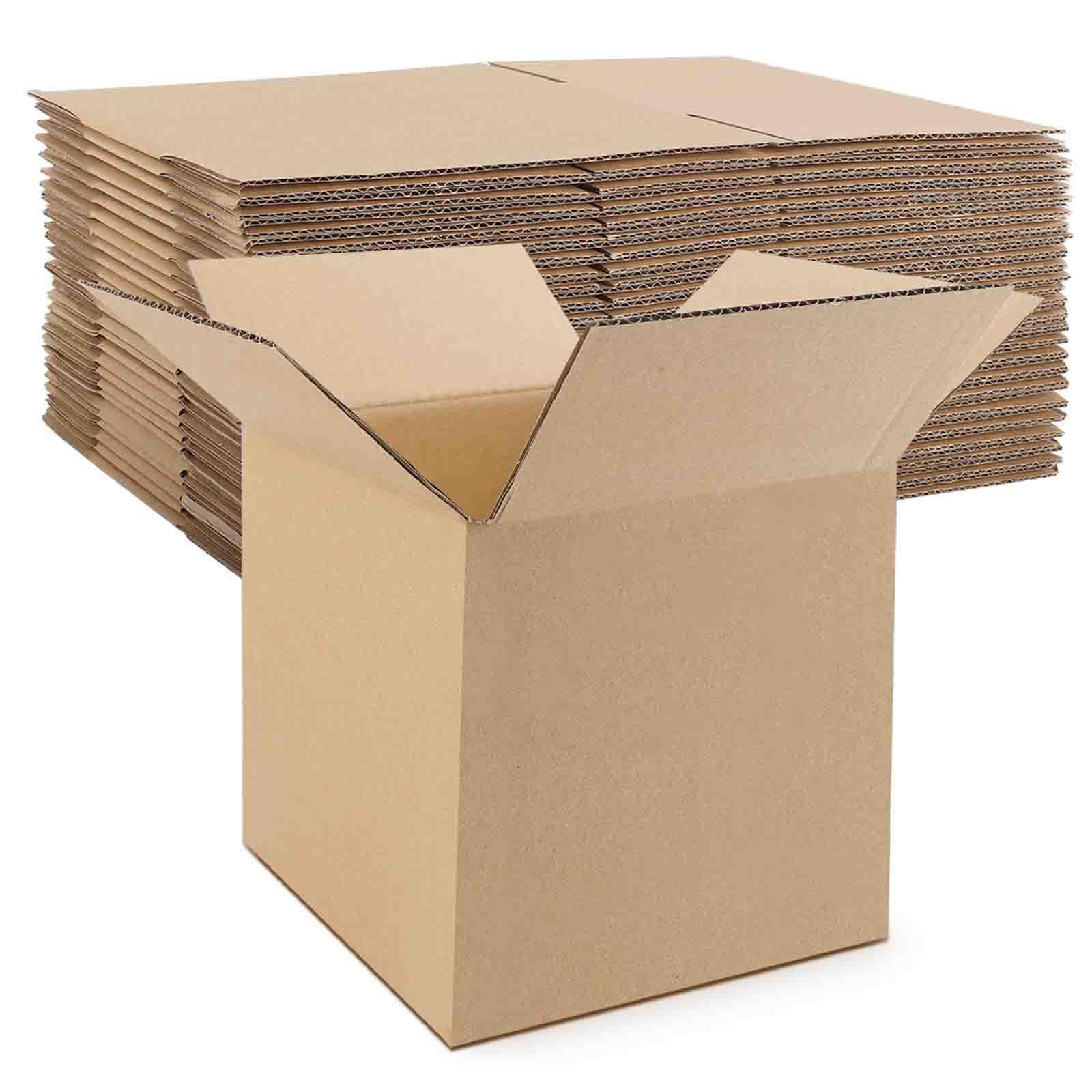 8x8x8 Inches Corrugated Cardboard Shipping Boxes - 25 Pack for Mailing, Moving & Small Business Packaging | Durable Kraft Brown Boxes for Ecommerce, Storage & Home Organization