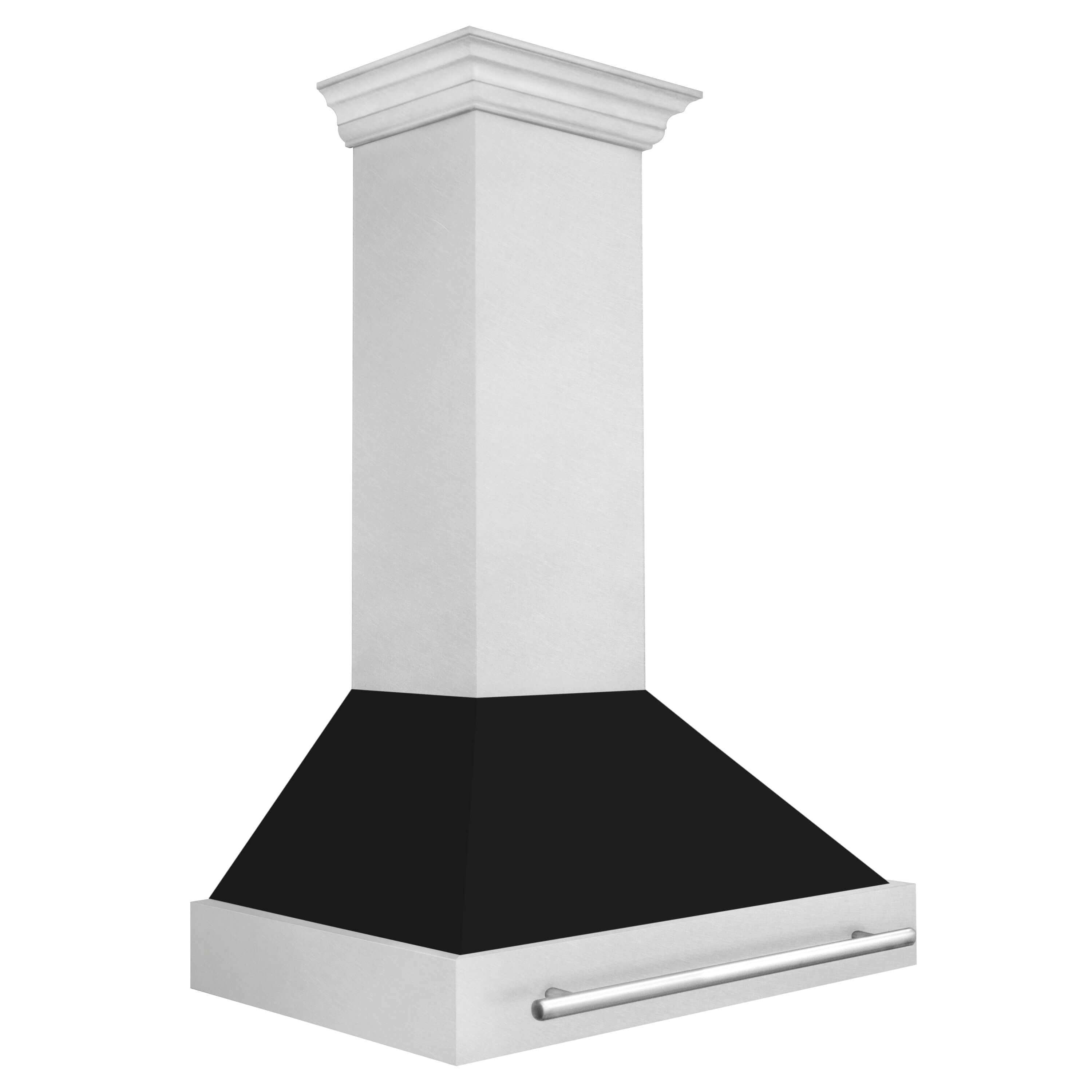 ZLINE 36 Inch Stainless Steel Wall Mount Range Hood with Satin Finish & Stainless Steel Handle (8654SNX 36) - Powerful Kitchen Ventilation for Gas Stoves & Cooking Areas