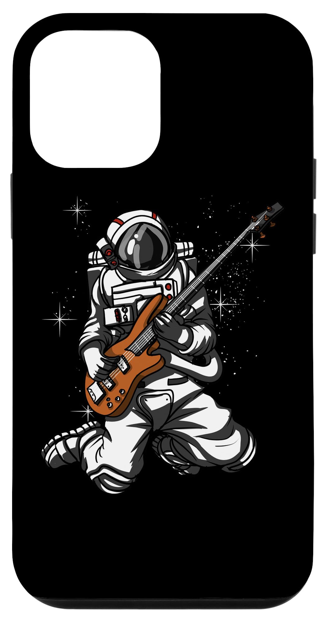 iPhone 12 Mini Case - Space Astronaut Playing Bass Guitar Design, Cosmic Guitarist Themed Protective Cover for Boys | Perfect Gift for Music Lovers & Space Enthusiasts