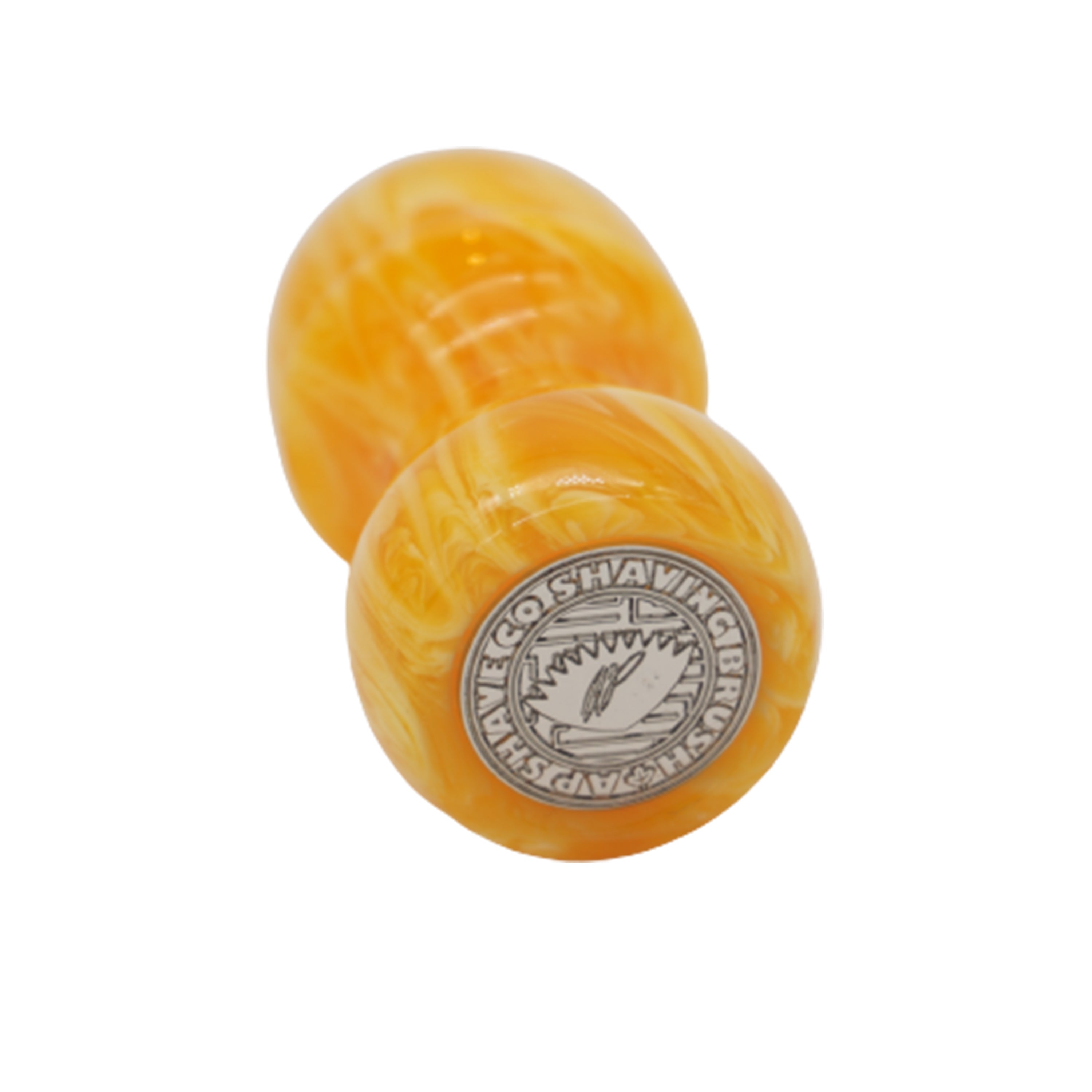 Premium Amber Handcrafted Shaving Brush Handle - Fits 24mm & 26mm Knots - Perfect for Wet Shaving & Grooming Gifts for Men