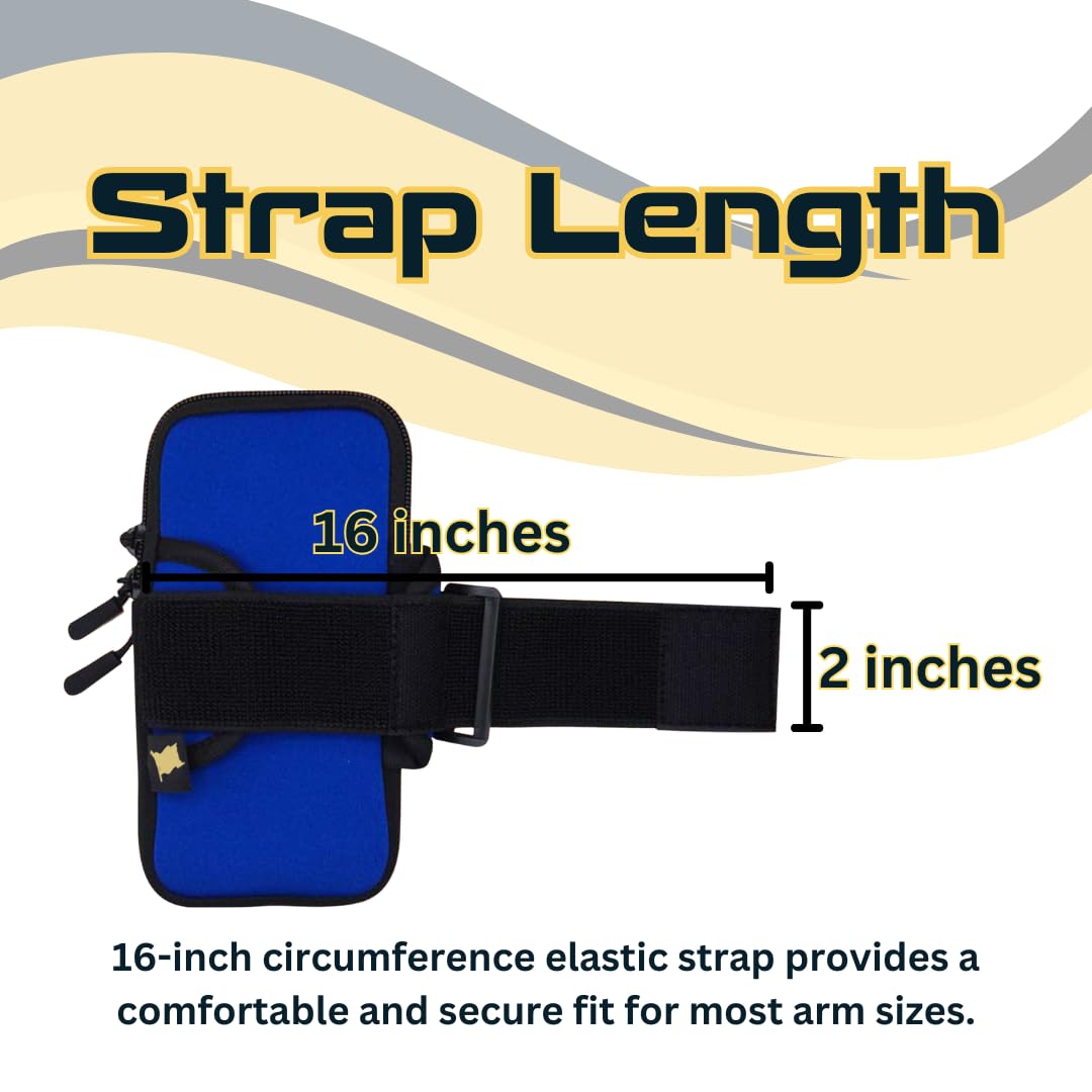 Waterproof Running Armband for iPhone 11/12/13/14 Pro Max & Samsung Galaxy S23/S22/S21 - Adjustable Phone Pouch Holder for Huawei/Xiaomi/OnePlus (Fits up to 7