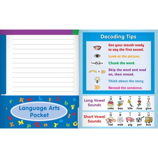 All-in-One 4-Pocket Folders for School & Office - Set of 12 Multi-Subject Organizers | Perfect for Classroom Organization, Homework Management & Document Storage