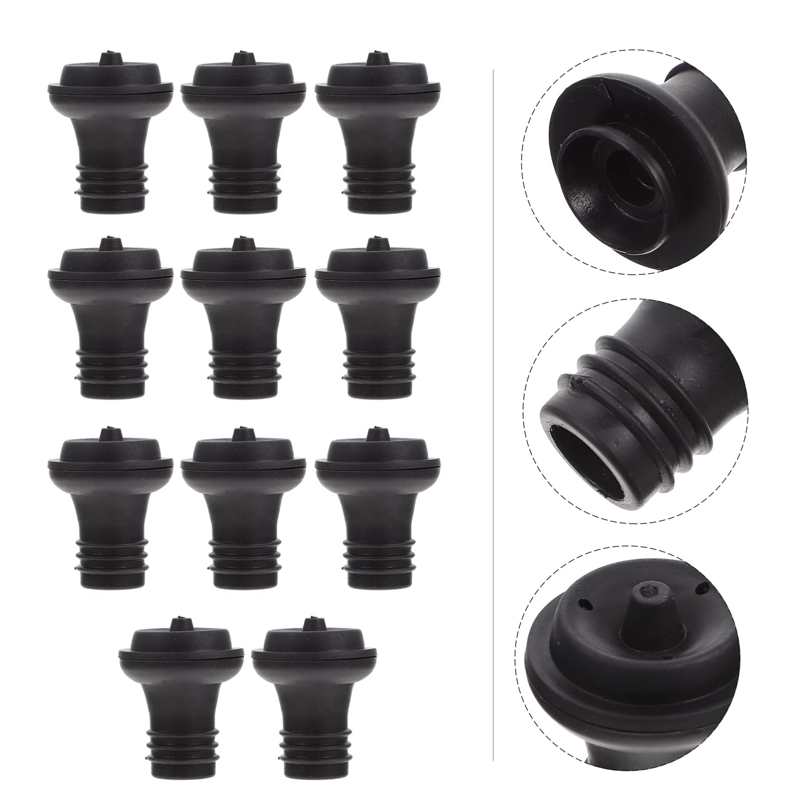 HEMOTON 10-Pack Cork Wine Vacuum Sealer Stoppers with Time Scale - Reusable Wine Bottle Stoppers for Champagne, Sparkling Wine & Red Wine - Perfect for Weddings, Parties & Home Bars