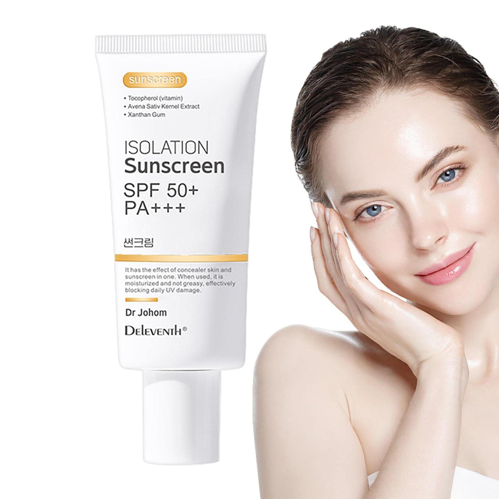 Non-Greasy SPF50+ PA+++ Sunscreen for Face & Body - Waterproof, Sweatproof Sunblock with UV Protection | Perfect for Outdoor Activities, Beach, Swimming & Daily Use