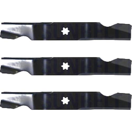 (3 Pack) Premium Medium Lift Notched Replacement XHT Lawn Mower Blades - Fits Oregon 198-086 | 17.9