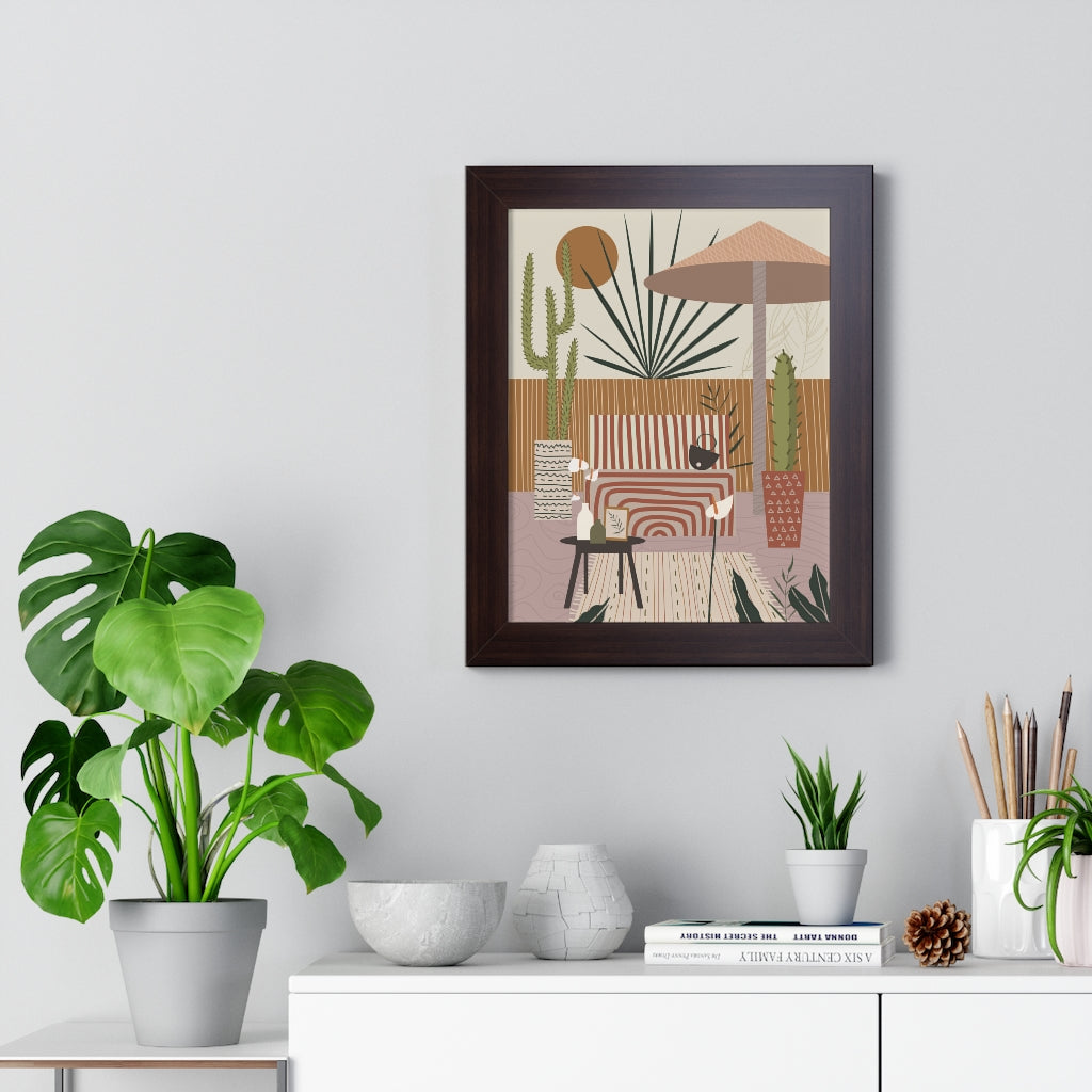 Modern Art Sketch Framed Vertical Poster - Wall Decor for Living Room, Bedroom & Office - Handmade Canvas Painting for Home Decoration