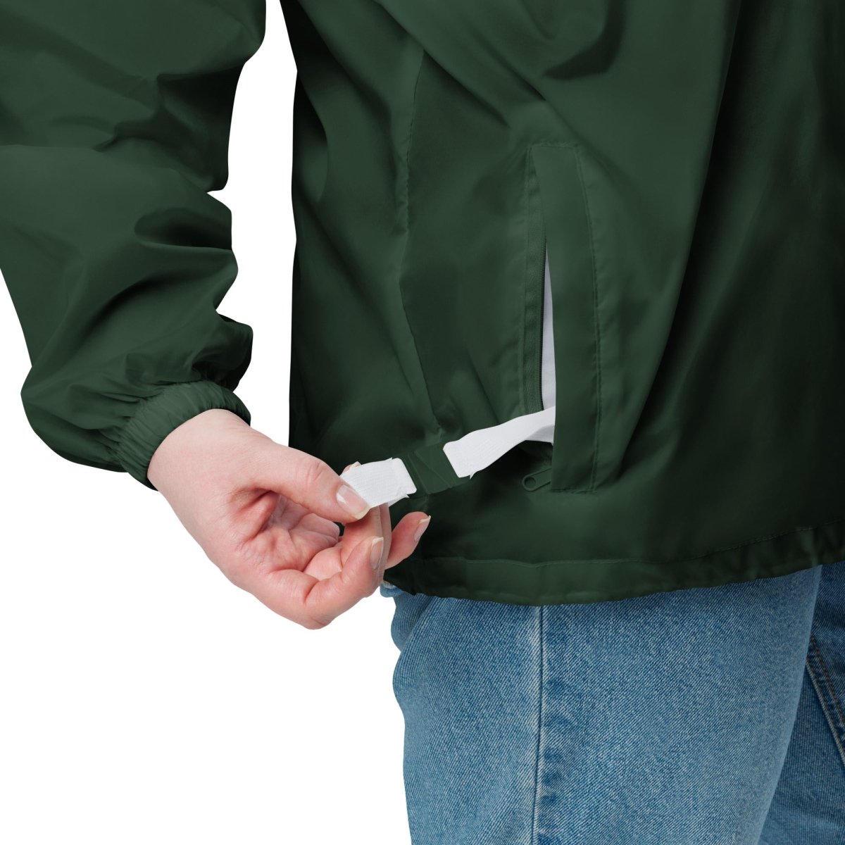 Just for Today Embroidered Windbreaker - Unisex Lightweight Jacket for Men & Women - Perfect for Outdoor Activities, Running, Hiking & Casual Wear