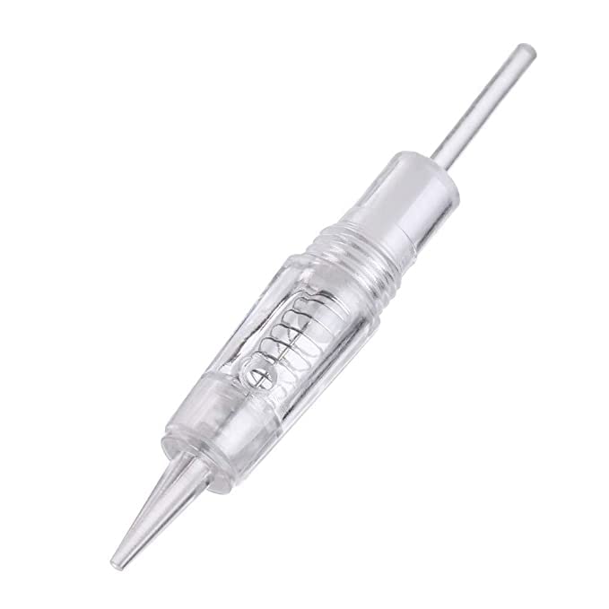 FYM 1R Needle Charmar Princess Permanent Makeup Cartridge - 100pcs Professional Tattoo Needles for Eyebrows, Eyeliner & Lip Blushing | Ideal for PMU Artists & Beauty Salons
