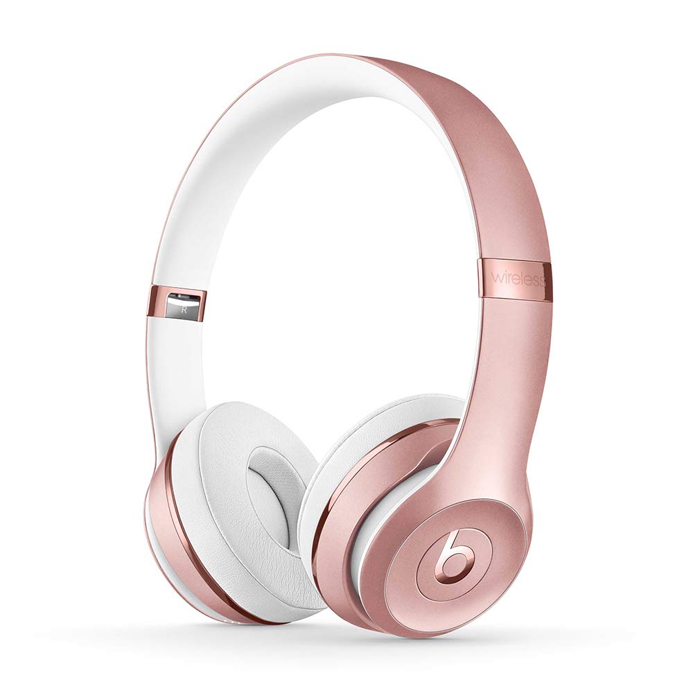 Beats Solo3 Wireless On-Ear Headphones with Apple W1 Chip - 40H Battery Life, Class 1 Bluetooth, Noise Isolation - Rose Gold (Previous Model) for Travel, Workout & Music Lovers