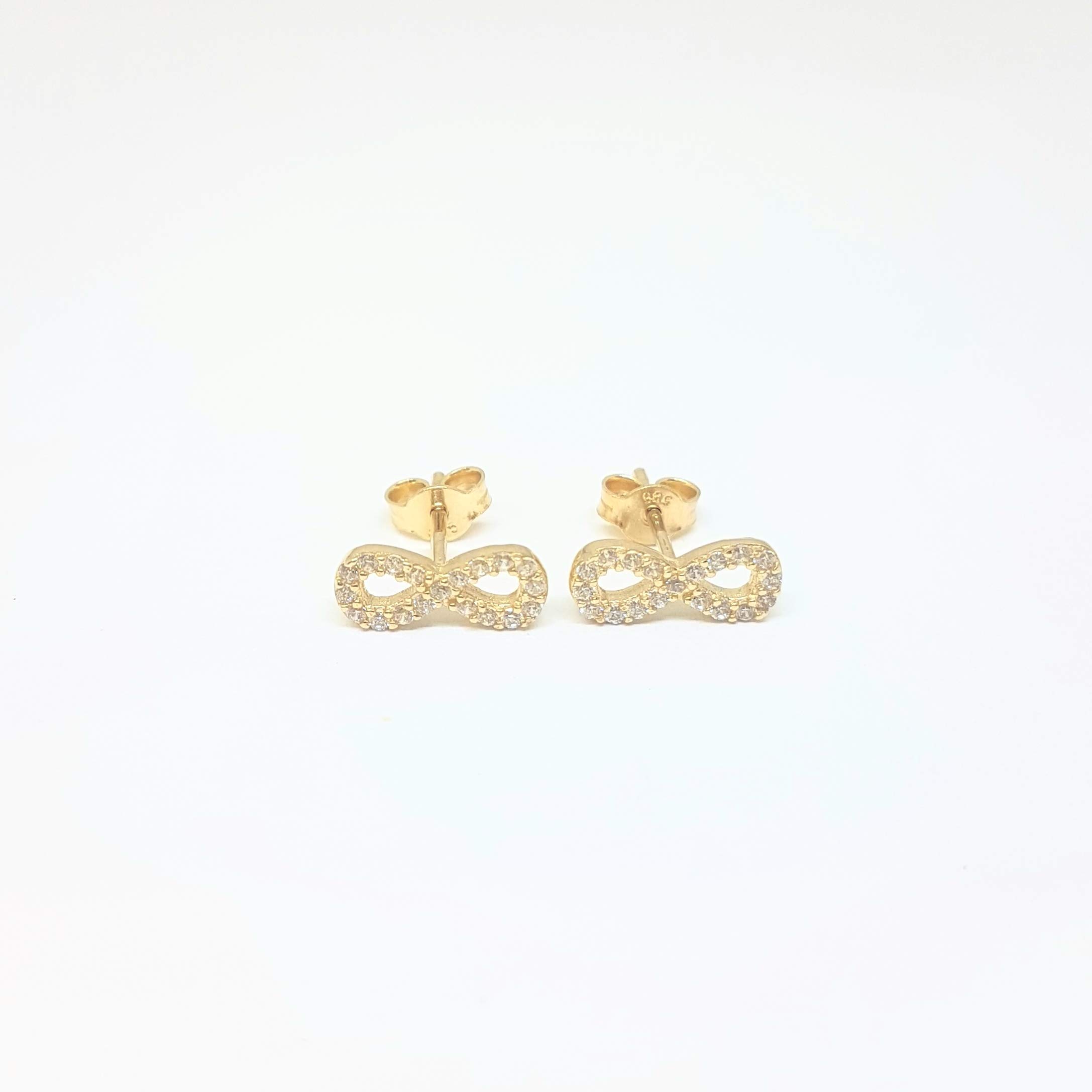 14K Solid Gold Infinity Stud Earrings for Women - Hypoallergenic Luxury Jewelry | Perfect Birthday, Anniversary & Valentine's Day Gift for Her | Everyday Wear, Date Night & Special Occasions