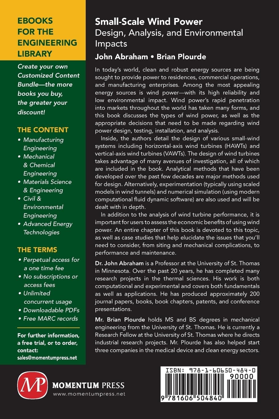 Small-Scale Wind Power Systems: Design, Analysis & Environmental Impact Guide | Renewable Energy Solutions for Homes & Farms | Environmental Engineering Book