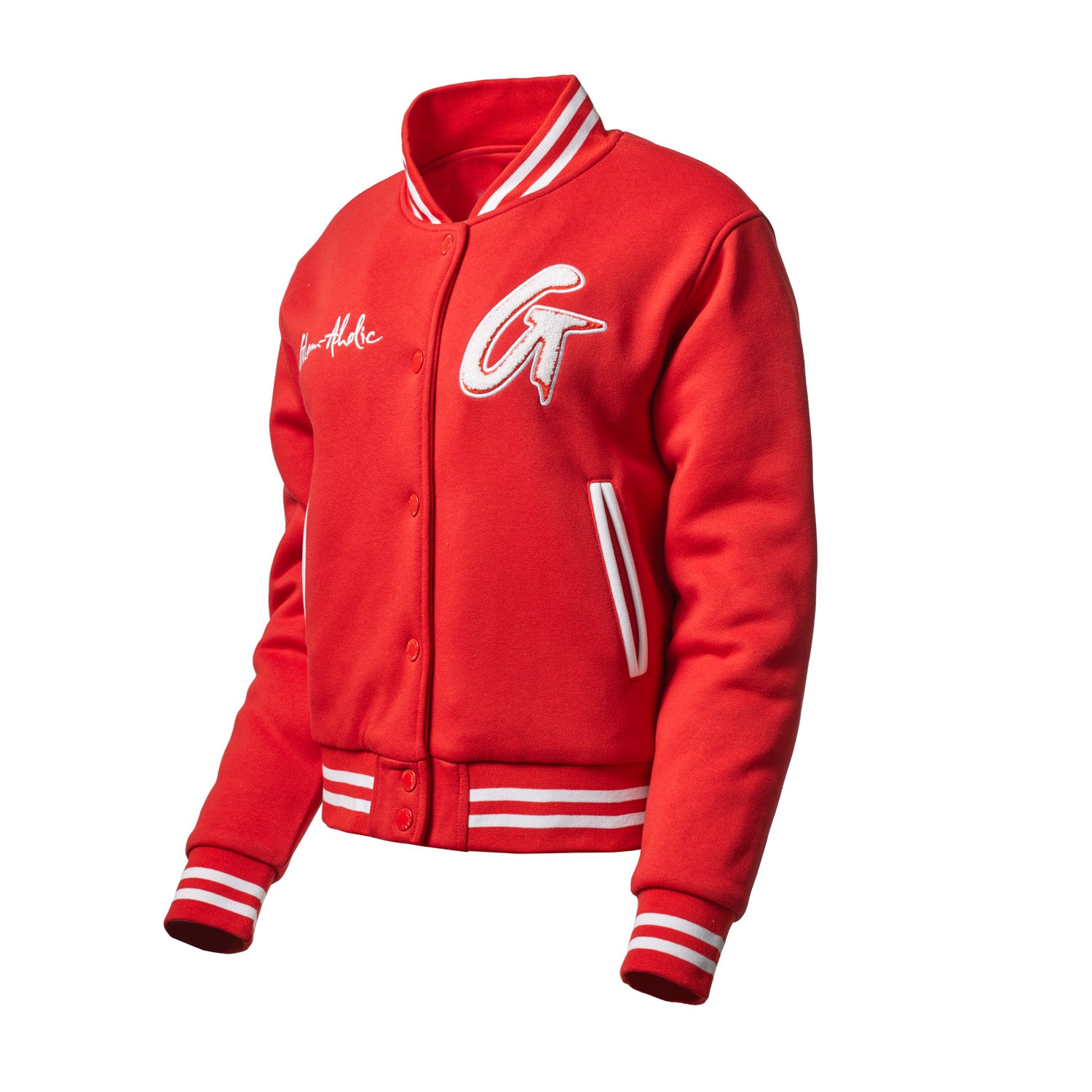 Essential Red Varsity Jacket for Men & Women - Stylish Baseball Letterman Jacket for Casual Wear, Sports & Outdoor Activities