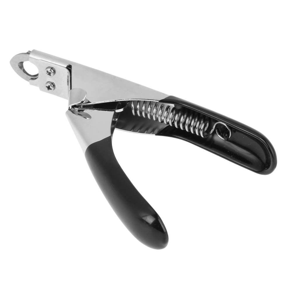 Professional Dog & Cat Nail Clippers with Safety Guard - Sharp Pet Grooming Tool for Large & Small Animals | Includes Nail File | Prevents Over Cutting (Black) | Perfect for Home Grooming & Vet Clinics