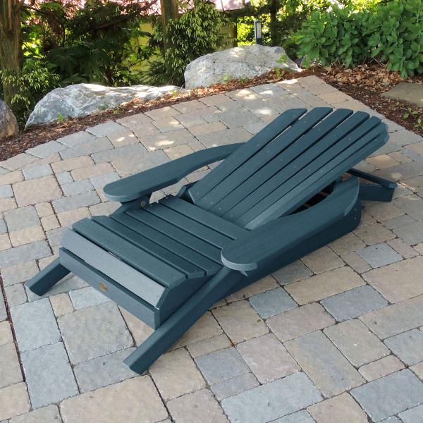 Hamilton Outdoor Folding & Reclining Adirondack Chair - Portable Patio Lounge Chair for Backyard, Poolside & Beach - Weather-Resistant Comfort for Relaxing Outdoors