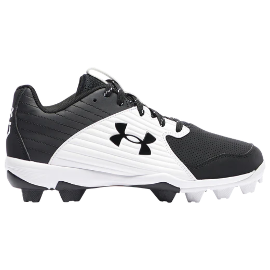 UnderArmour Boys' UA Leadoff Low RM Jr. Baseball Cleats - Black (3025600-001) | Lightweight & Durable for Youth Baseball Games & Training