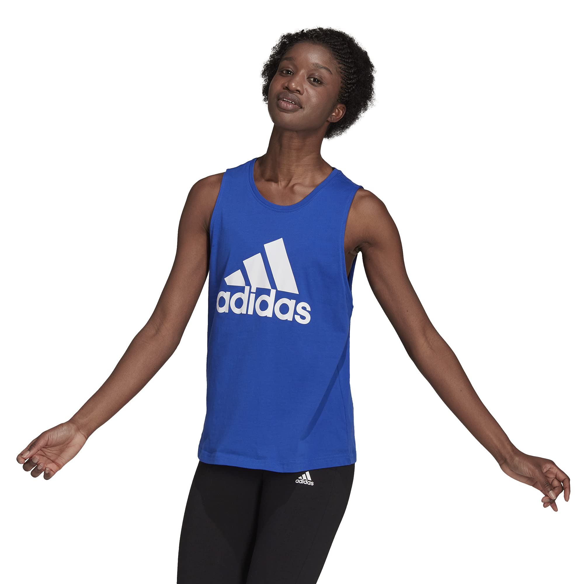 adidas Women's Essentials Big Logo Tank Top - Breathable Workout Top for Gym, Yoga & Running - Comfortable Athletic Shirt for Women's Fitness & Casual Wear