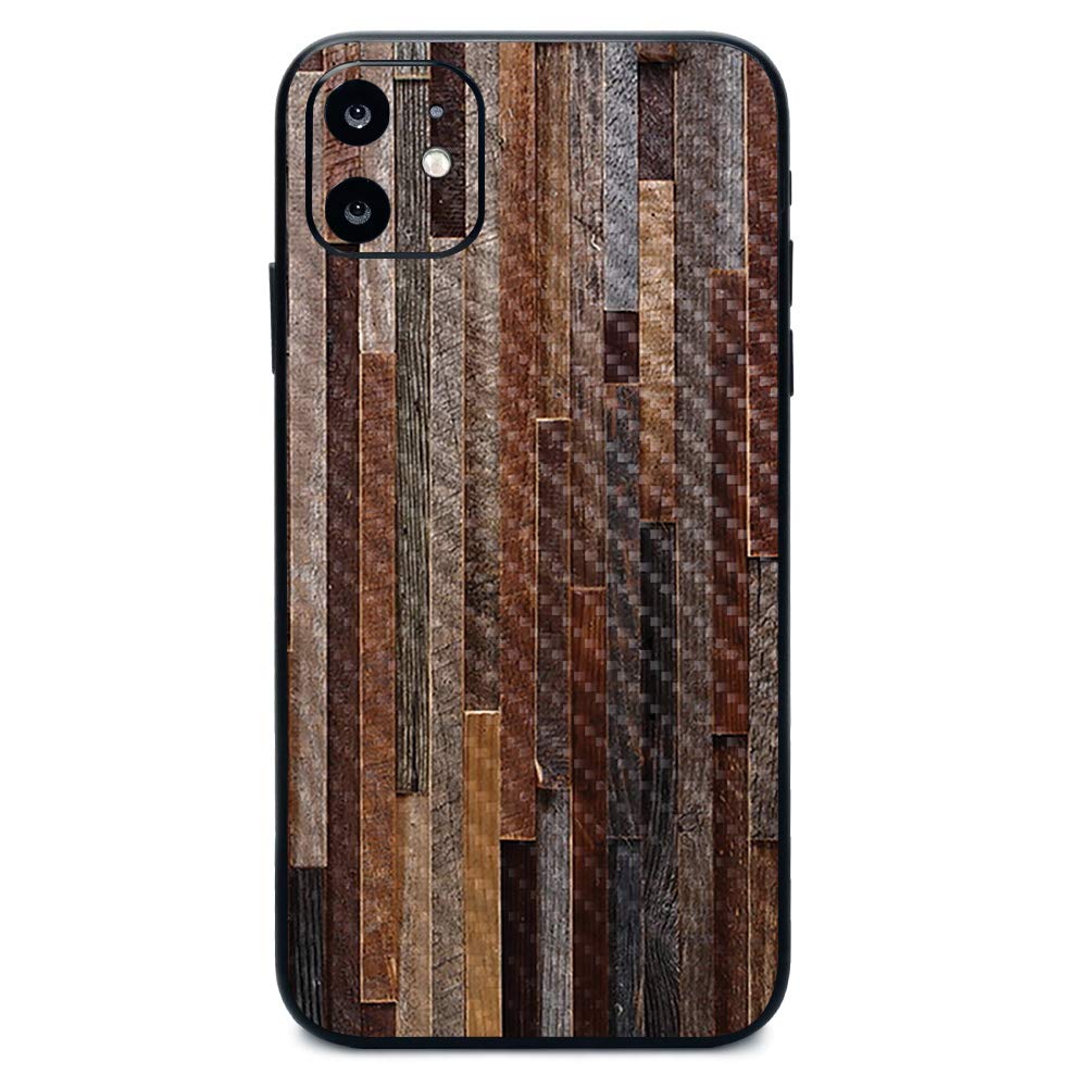 Premium Carbon Fiber Skin for Apple iPhone 11 - Woody Texture | Protective & Durable Phone Cover | Easy to Apply & Remove | Made in USA | Perfect for Daily Use, Travel & Outdoor Activities