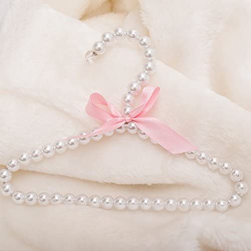 Pink Bowknot Faux Pearl Clothes Hangers for Kids, Women & Baby - 3 Pack | Durable Hooks for Wardrobe, Closet & Nursery Organization | Perfect for Hanging Dresses, Blouses & Baby Clothes