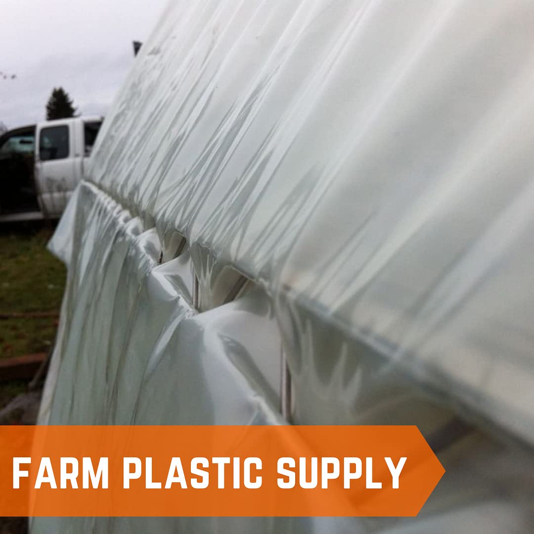 Farm Plastic Supply - 25 Pack Steel 6.5 ft Spring Wire & Lock Channel Bundle for Greenhouse Plastic Film or Shade Cloth - Durable U-Channel Track for Polyethylene Covering - Perfect for Greenhouse, Hoop House, and Garden Bed Protection