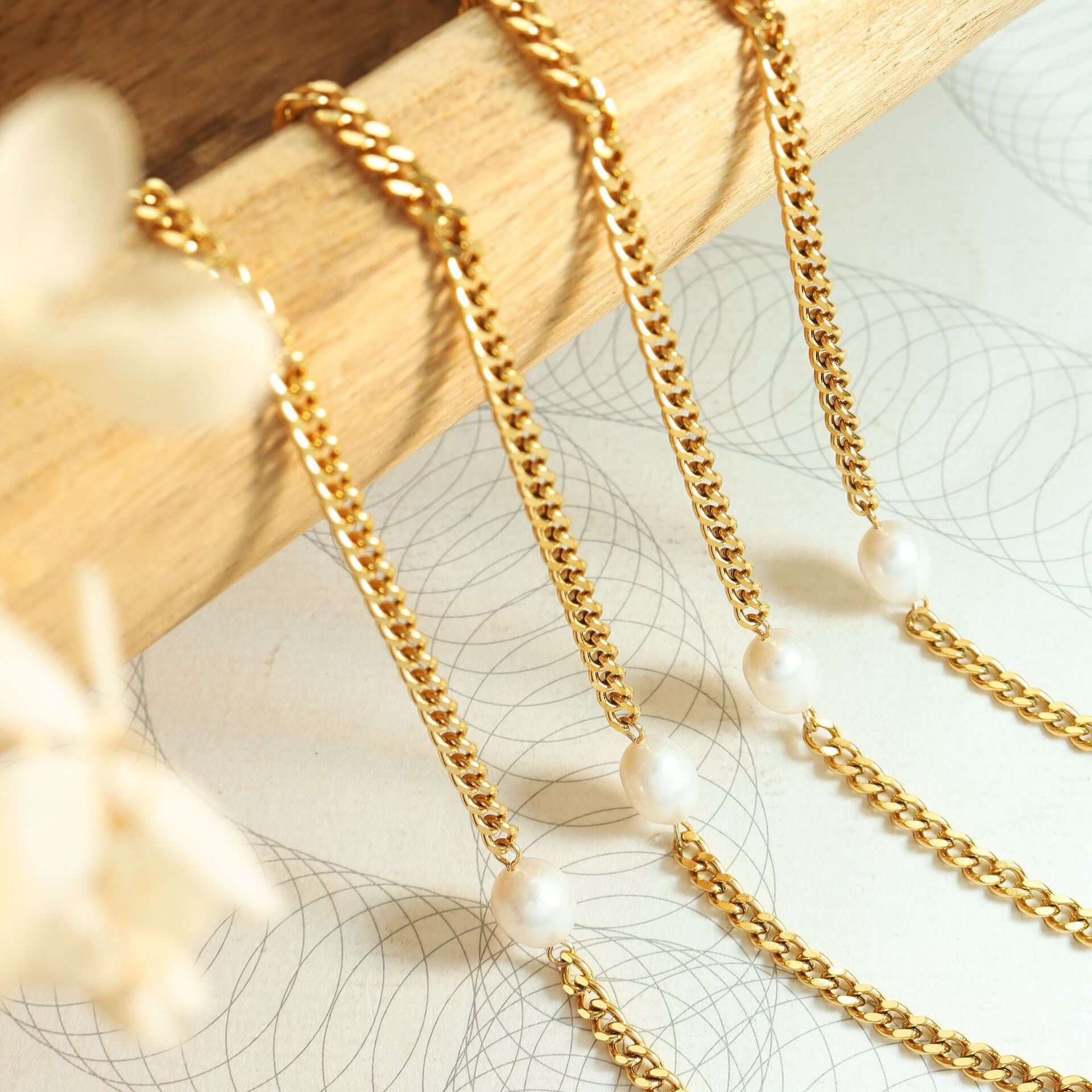 Elegant Modern Freshwater Pearl Gold Chain Necklace for Women | P539 | Perfect for Weddings, Parties & Everyday Wear