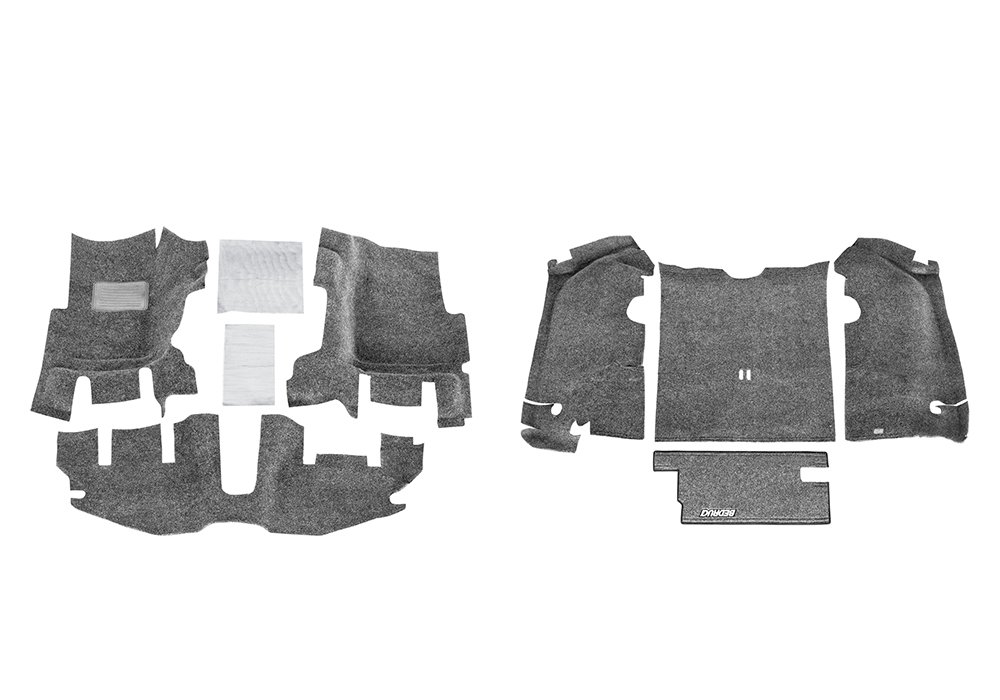 BedRug Jeep Combo Kit CBRTJ97 for 1997-2006 TJ Wrangler with Console - Includes Front & Cargo Area Liners | Perfect for Off-Roading, Camping & Truck Bed Protection