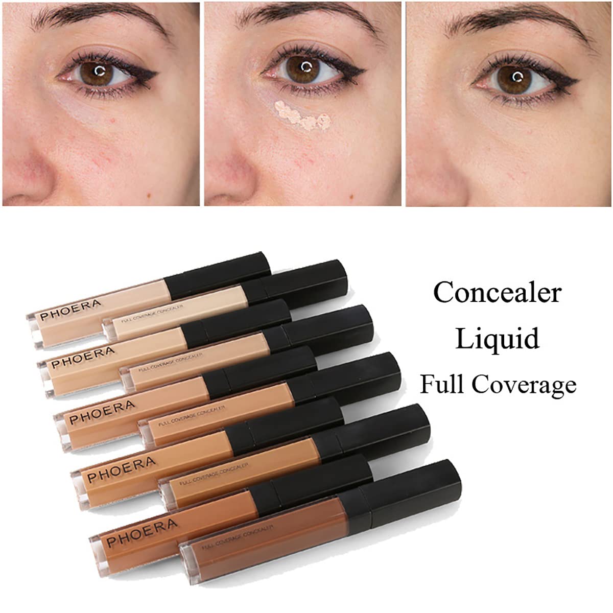 Long-Lasting Full Coverage Concealer - Vegan & Cruelty-Free, Easy to Blend Eye Concealer for Dark Circles & Blemishes (102#NEUTRAL) - Perfect for Everyday Makeup & Professional Looks