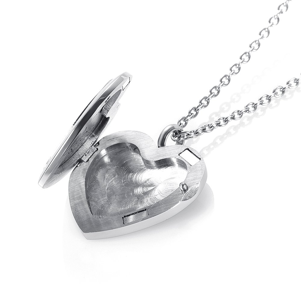 Memorial Jewelry Silver Aromatherapy Necklace with 12 Perfume Pads - Essential Oil Diffuser Pendant for Relaxation, Stress Relief & Emotional Comfort