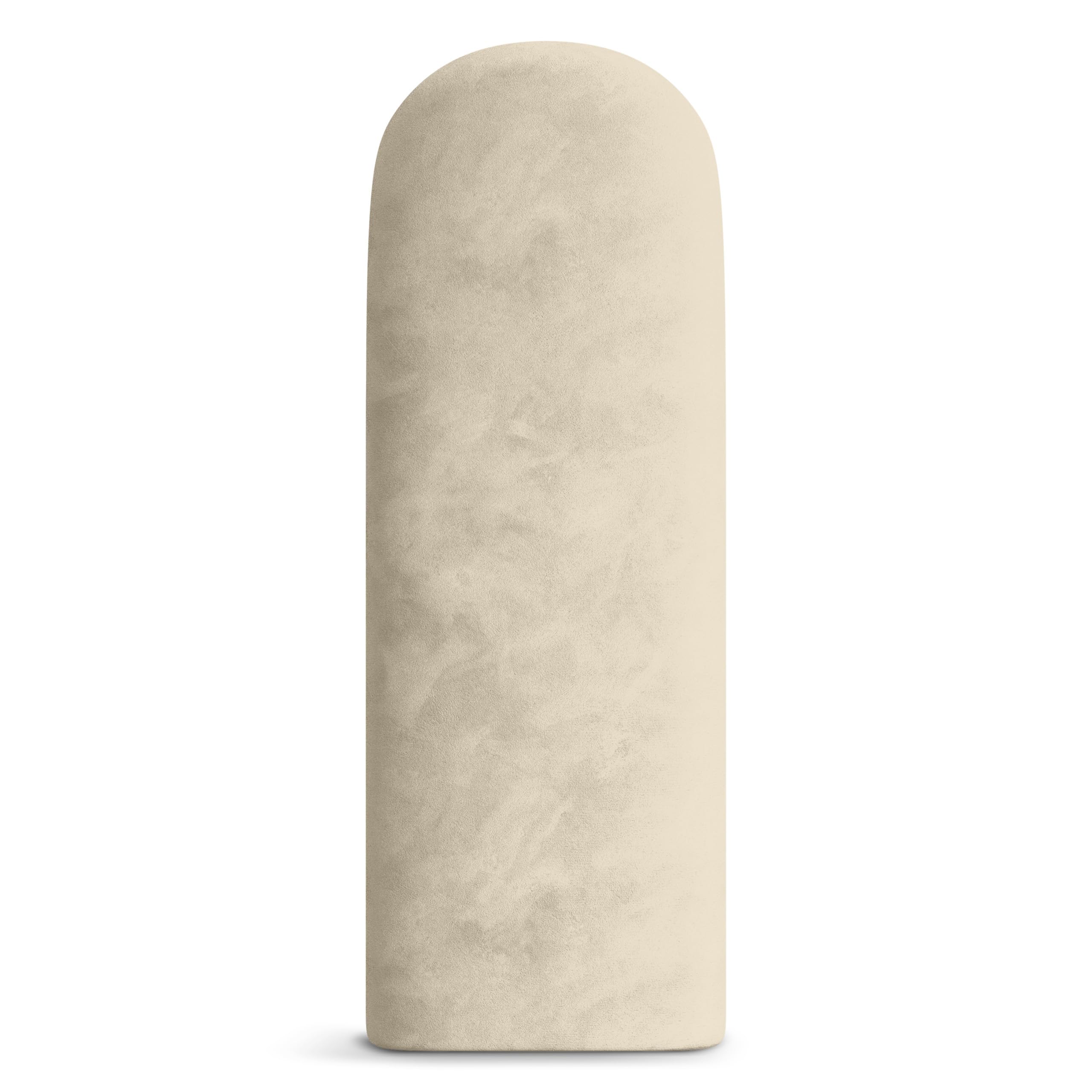 Luxury Muralo Oval Upholstered Headboard - Modern Cream Fabric Panel (30x100cm) for Bedroom & Living Room - Perfect for Master Suite, Guest Room, and Apartment Decor